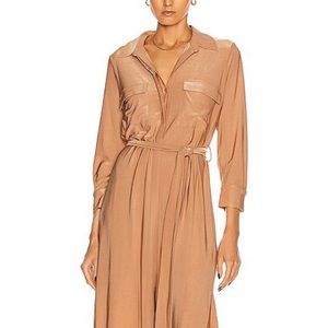 L’AGENCE Stella shirt dress in champagne